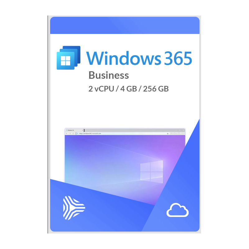 Windows 365 Business 2 vCPU, 4 GB, 256 GB (with Windows Hybrid Benefit)