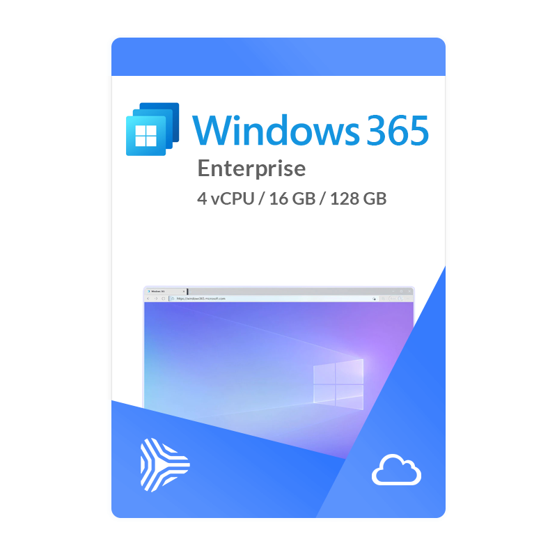 Windows 365 Enterprise 4 vCPU, 16 GB, 128 GB